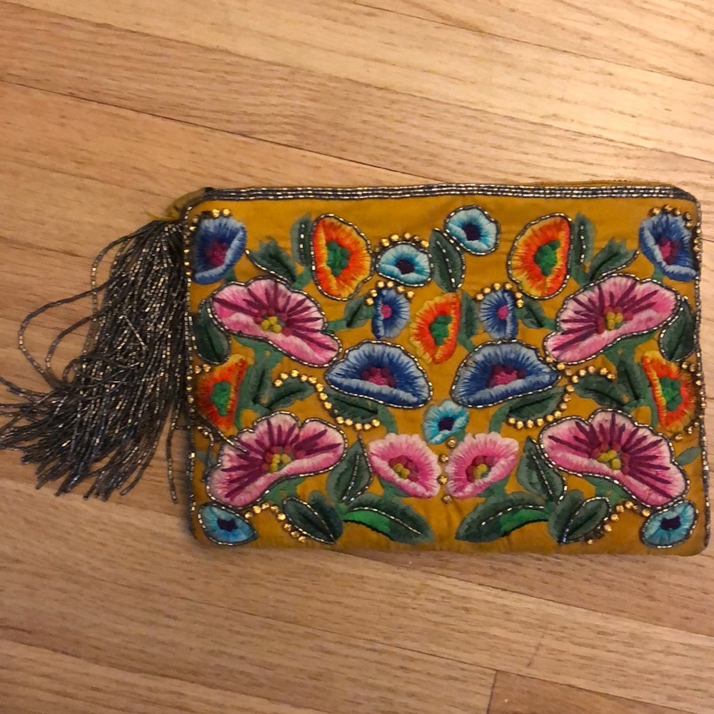 Zara embellished clutch.